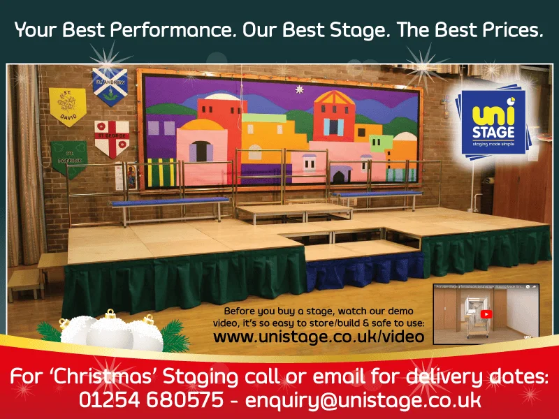 Get a Stage in Time for Christmas Shows - Portable Staging | Modular Stages | Unistage Ltd